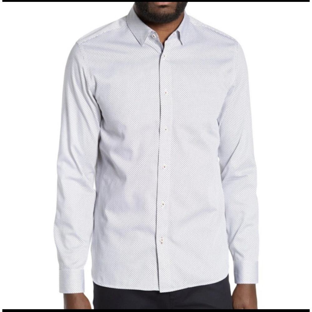 Ted Baker London Men’s Subik Slim Fit Sport Shirt  size 5 (XL)